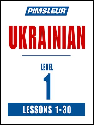 cover image of Pimsleur Ukrainian Level 1